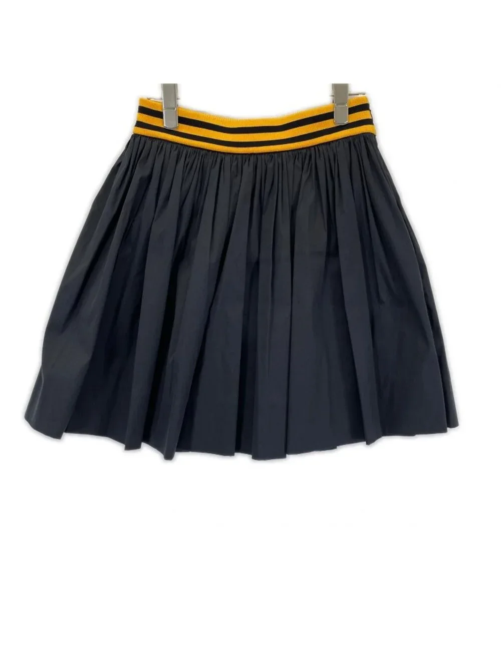 Prada Black Waist Rib Pleated Skirt 40